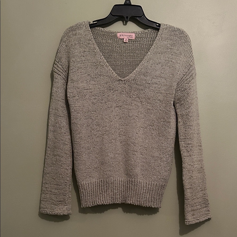Philosophy Green V-Neck Sweater